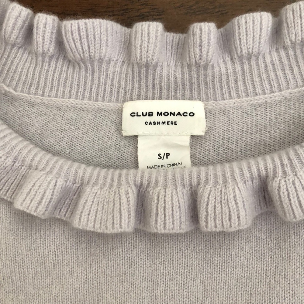 Club Monaco cashmere lavender sweater